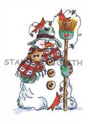 I-134 Sm. Snowman w/ Broom